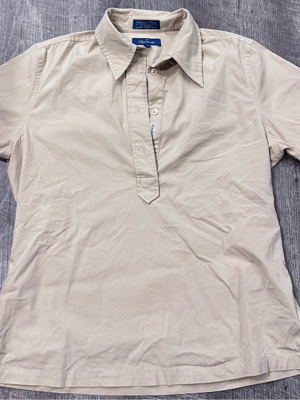 Classic Faconnable Short Sleeved Beige Women's Polo Shirt